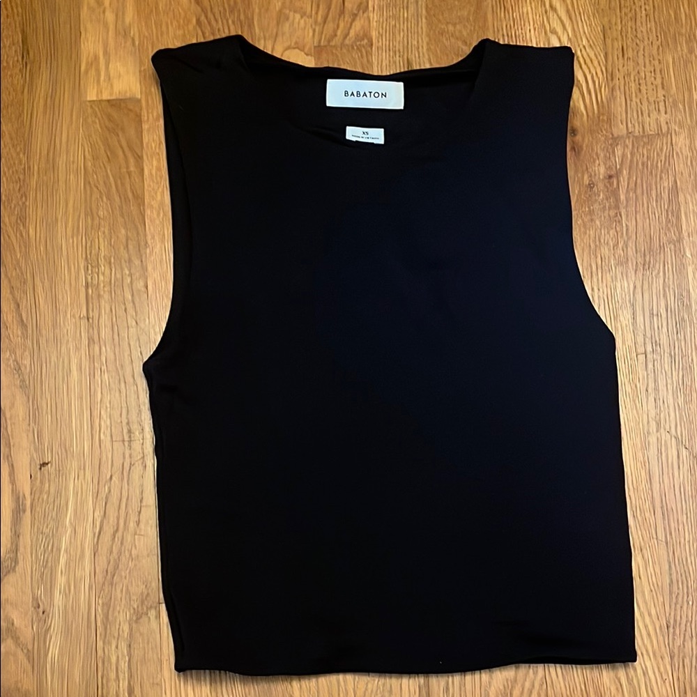 Aritzia Babaton Black Sleeveless Top